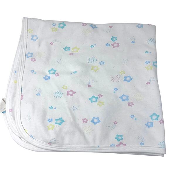 Bright Future Baby Blanket Vintage Shooting Star Cotton Pastel White 25x28" - Picture 2 of 7